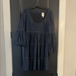 Cinq à Sept Blue Long Sleeve Dress